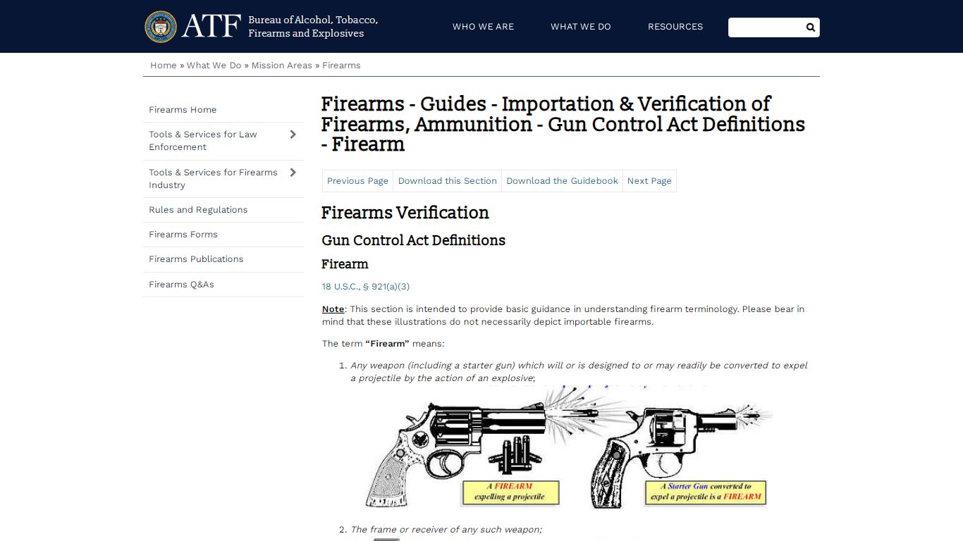 Firearms - Guides - Importation & Verification of Firearms, Ammunition ...