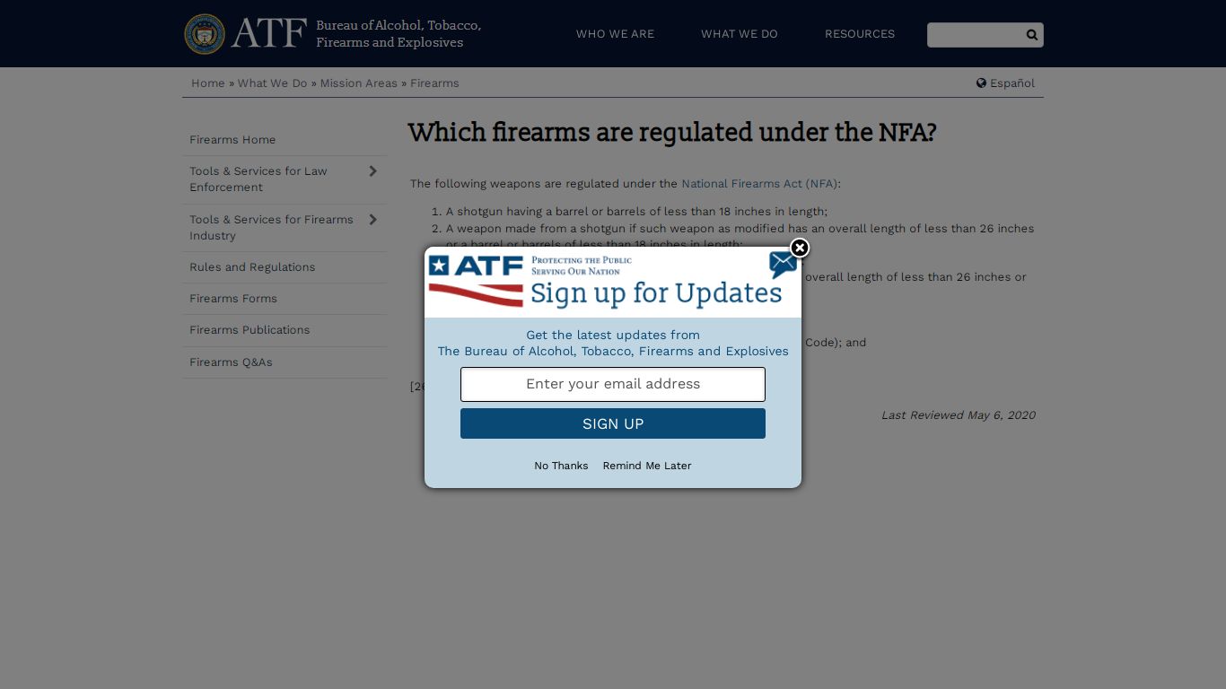 Which firearms are regulated under the NFA? | Bureau of Alcohol ...